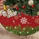 thumbnail image 5 of Falda para árbol de Navidad con escena de fiesta navideña, decoración original, delantal inferior para árbol, decoración peluda, falda para árbol, 5 of 5