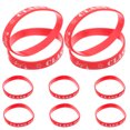 thumbnail image 1 of HONITANO 10Pcs Red Silicone Bracelet for Graduation Party Decorative Wristbands, 1 of 6