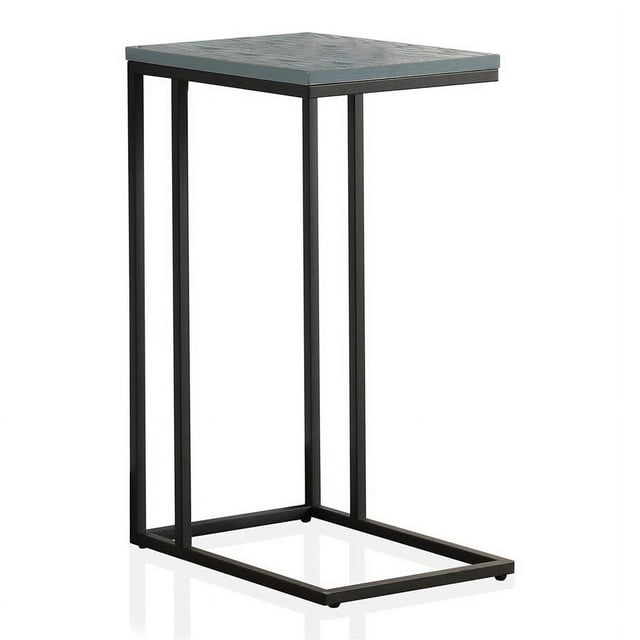 Furniture of America Vidan Table d'Appoint en Métal Rustique en Bleu Antique