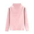 thumbnail image 4 of WTOBBY Women's Warm Fleece Base Shirt with Seamless Design, Thick Inner Layer for Insulation, Half High Neck Long Sleeve Top, Perfect for Cold Weather and Layering,Pink M, 4 of 4