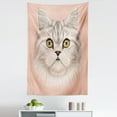thumbnail image 1 of Animal Tapestry, Kitty Portrait Whiskers Best Pet Animal I Love My Feline Themed Art, Fabric Wall Hanging Decor for Bedroom Living Room Dorm, 5 Sizes, Beige Cream Peach, by Ambesonne, 1 of 1