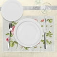 thumbnail image 3 of Ambesonne Floral Place Mats Set of 4, Vintage Rose Petals Leaf, Standard Size, Pale Pink Khaki, 3 of 6