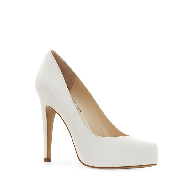 jessica simpson white platform heels