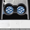 thumbnail image 3 of Car Coasters 4 Pack Stone Car Cup Holder Cute Whales Blue Absorbent Drink Car Coaster Ceramic Set Small 2.56 inch Cup Coasters, 3 of 6