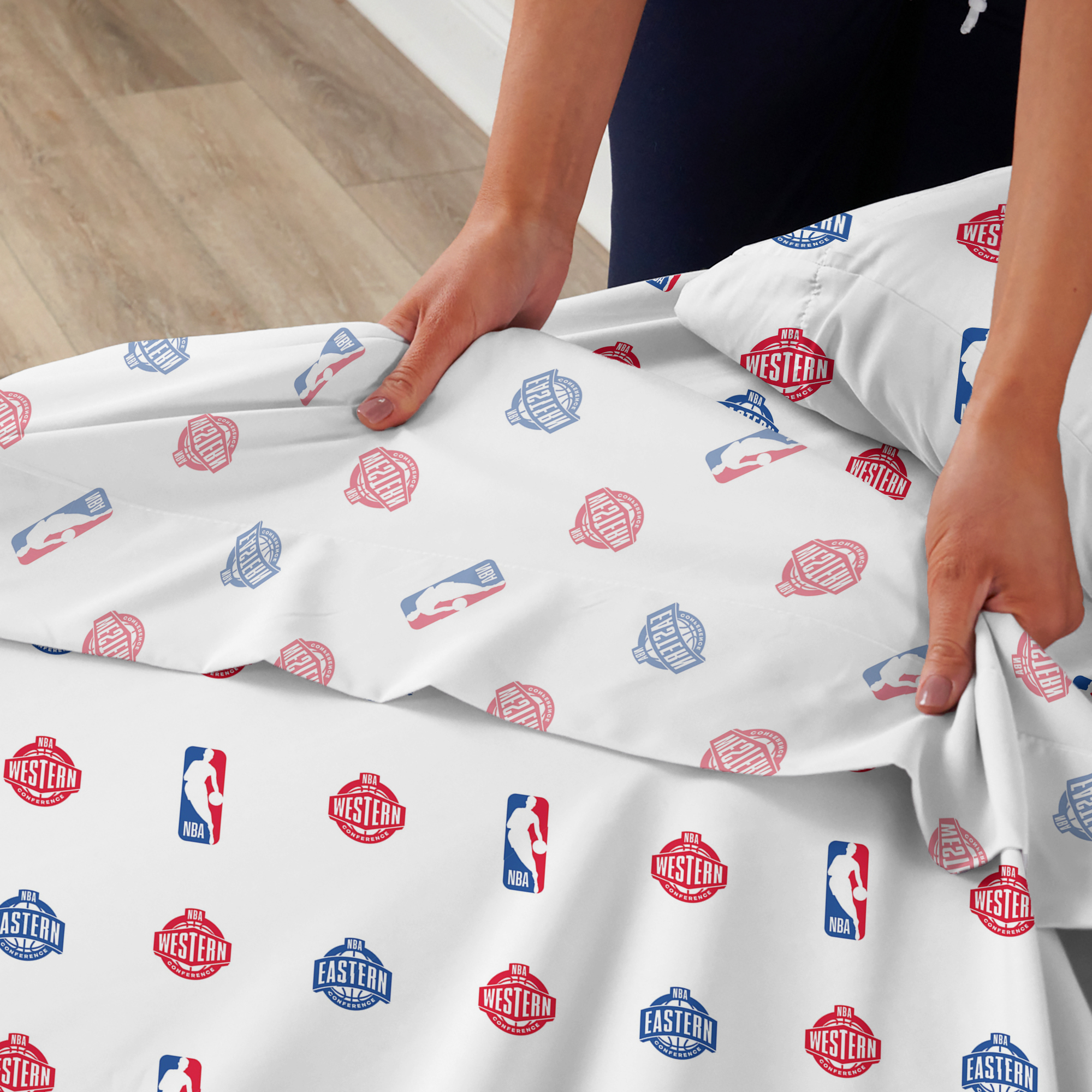 NBA Multi Team E W Split Twin Sheet Set