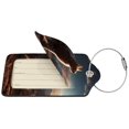 thumbnail image 4 of Rocae Pyramid Desert Cat for Leather Luggage Baggage Tags ID Label Privacy Cover ID Label with Stainless Steel Loop and Address Card, 4 of 5