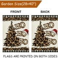 thumbnail image 3 of HOHOHO Leopard Christmas Tree Decorative House Flag, Xmas Hat Cheetah Farmhouse Home Yard Garden Outdoor Decor, Winter Holiday Large Outside Decoration Double Sided 28 x 40, 3 of 6