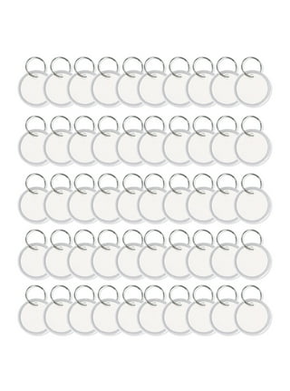 500 Pieces Metal Rim Key Tags 1.25 Inches Round Key Labels Diameter Round  Paper Key Tags with Metal Split Rings Key Tags Keyrings Bulk for Car Door  Luggage Pets Garage School Supplies (