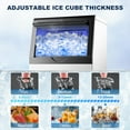 thumbnail image 4 of Ice Maker,110LBS/24H Commercial Ice Machine Stainless Steel Ice Maker Machine with 25LBS Capacity,45 Ice Cubes in 12-15 Minutes,Self-Cleaning,Ideal for Restaurant,Bars,Home,Includes Scoop, 4 of 8