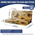 thumbnail image 7 of XYZCANDO Vintage Sunflower Butterfly Breathable RV Jackknife Sofa Slipcover, Stretch Washable Camper Folding Sofa Bed Protector for Travel Trailer Interior Decor, 7 of 7