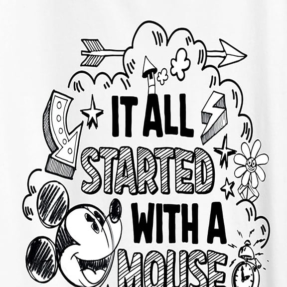 Disney - It Was All Started By Mouse - Women's Short Sleeve Graphic T-Shirt
