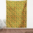 thumbnail image 4 of Ambesonne Tropical Fabric by the Yard Upholstery, Mandarin Tangerine Fruits, 10 Yards, Pale Orange and Slate Brown, 4 of 5