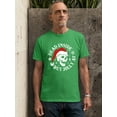 thumbnail image 2 of Christmas Dead Inside But Jolly Santa Skull Holiday Shirt for Men Unisex Mens Tshirt, M, Green, 2 of 6