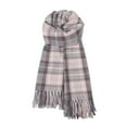 thumbnail image 4 of MGDXOX Fashion Blanket Wrap Shawl Scarves for Women Winter Thick Warm Scarves for Cold Weather Knit Plaid Soft Tassel Scarf Pink, 4 of 4