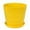 Yellow, variant on BKBP Colorful Plastic Flower Pots for Succulents, Indoor/Outdoor Decorative Planters with Drainage Holes, Lightweight Garden Containers for Herbs House Plants (2 Size Options)