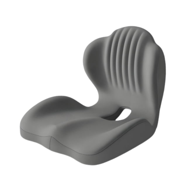 Cojín para silla de oficina, almohada de apoyo lumbar, cómodo cojín ergonómico para asiento y respaldo para sentarse durante largos períodos en la Gris