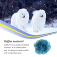 thumbnail image 4 of Inteprter Abalorios para perros, flor, perla, gasa, pajarita para gatos, banda elástica, suministros llamativos para mascotas, accesorios de Decoración rosado azul, 4 of 6