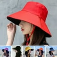 thumbnail image 2 of Women Beach Hat Packable Large Brim Floppy Sun Hat Reversible UPF 50+ Beach Sun Bucket Hat, 2 of 8