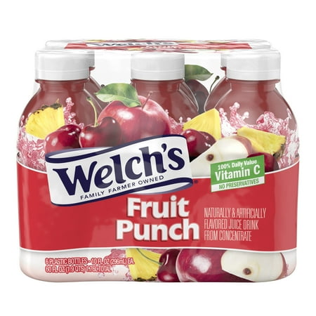 Welch's Juice, Fruit Punch, 10 Fl Oz, 6 Count
