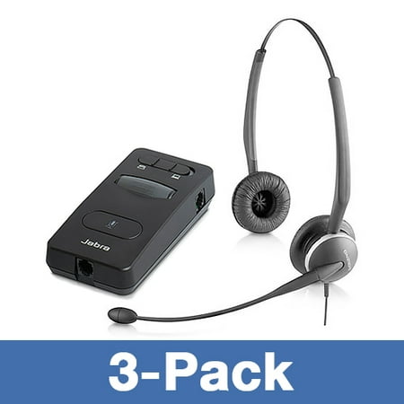 Jabra GN 2125 Duo Corded Headset w/ Link 860 Headset Amplifier (3 Pack)