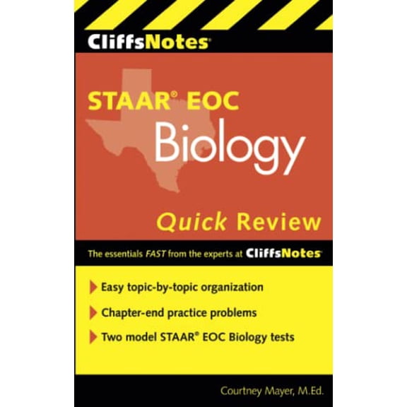 Pre-Owned Cliffsnotes STAAR EOC Biology Quick Review (Paperback) 0544370120 9780544370128