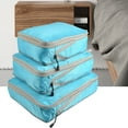 thumbnail image 2 of Injueey Paquete de 3 bolsas impermeables para almacenamiento de equipaje de viaje, organizador de cosméticos de gran capacidad, accesorio para Almacenamiento y organización del hogar lago azul, 2 of 5