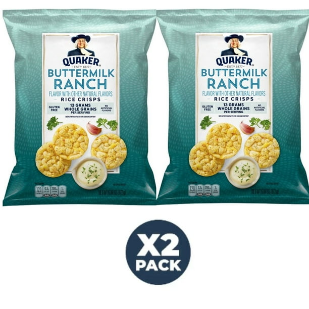 Quaker Rice Crisp Ranch Buttermilk 6.06oz pack of 2