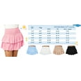 thumbnail image 3 of High Waist Elastic Girls Skirt With Shorts Kids Ruffle Skort, 3 of 3
