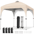 thumbnail image 4 of Alden Design Outdoor Canopy Pop up Canopy Camping Tent for Garden Patio Park Market, Beige, 4 of 9
