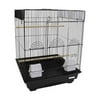 Ymlgroup 5924 3 by 8" Bar Spacing Flat Top Small Bird Cage - 18"x18" in Black