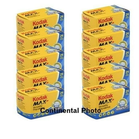 - 10 Rolls Kodak GC 135-24 Max 400 Color Print 35mm Film ISO 400