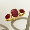 thumbnail image 4 of Ross-Simons 3.30 ct. t.w. Ruby 3-Stone Ring in 18kt Gold Over Sterling, Women's, Adult, 4 of 6