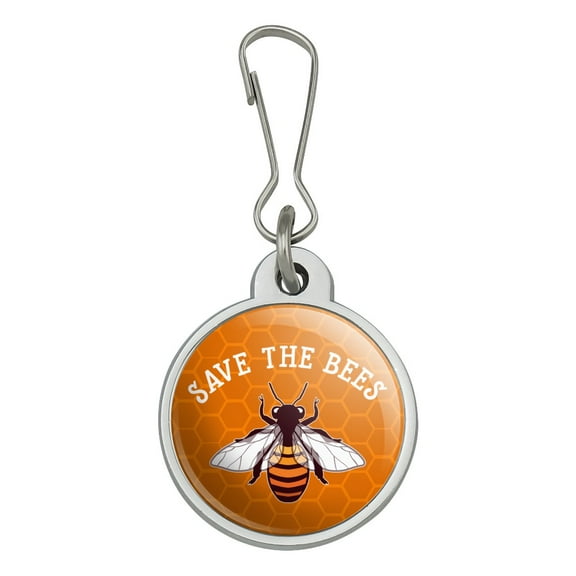 Save The Bees Honey Jacket Handbag Purse Luggage Backpack Zipper Pull Charm