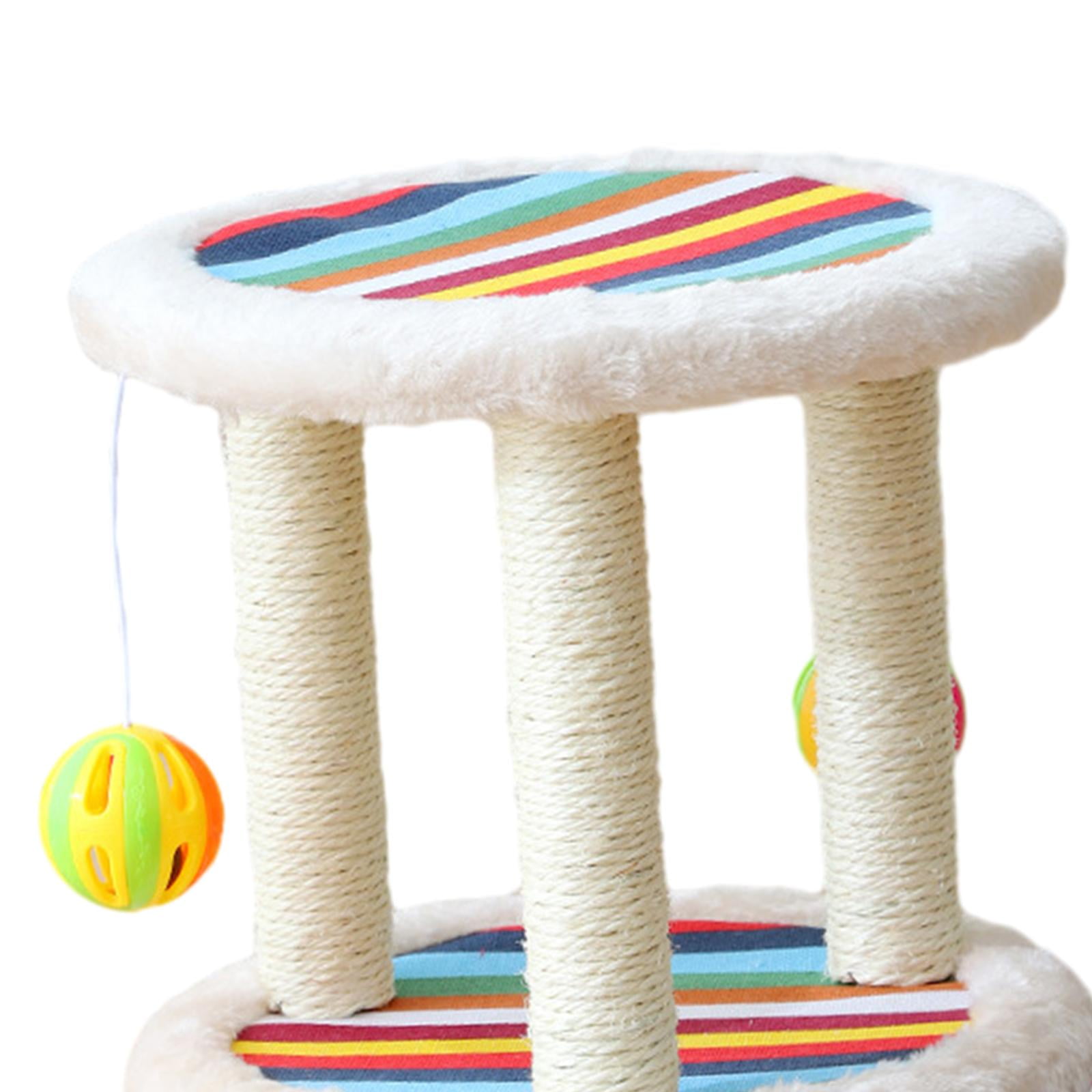 Bvdfgk Cat Scratch Post Cats Interactive Toy Perch for Indoor Cats for Cats Kitties Beige