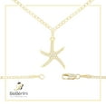 thumbnail image 7 of BEBERLINI Women Starfish Pendant Necklace Set 14K Gold Filled Cuban Chain CZ Charm Jewelry 24", 7 of 7