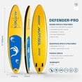 thumbnail image 6 of 11FT Inflatable Stand up Paddle Board Ultra-Thick Durable PVC w/Premium SUP Accessories & Carry Bag |upgraded paddle boards w/ 3 Fish Fin for Paddling |Up to 350LB, 6 of 6