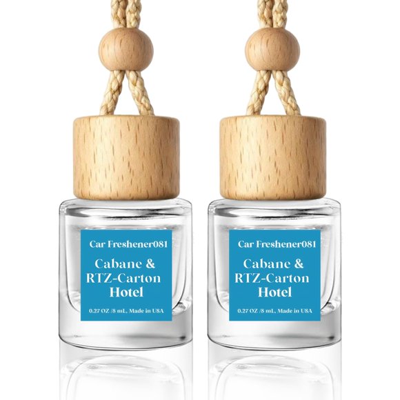 Ambientador para auto colgante HoogaLife, paquete de 2, colección Hotel