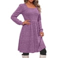 thumbnail image 4 of Fantaslook Square Neck Long Sleeve Dresses for Women Casual Trendy Sweater Dress with Pockets, 4 of 9