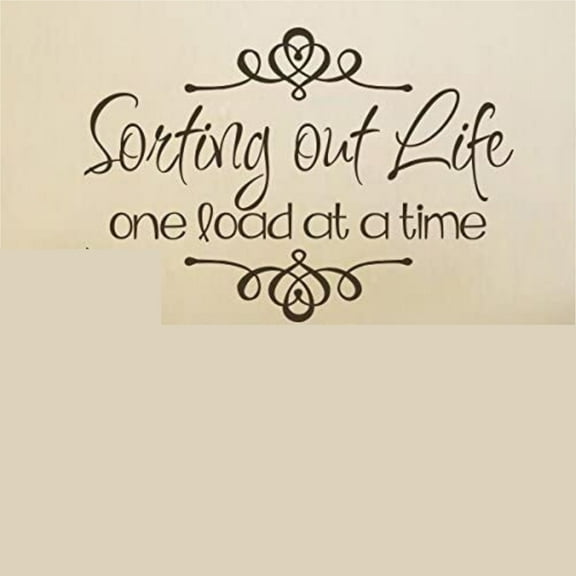 Personalized Family Wall Quotes Sticker Art Laundry Room Wall Decal Vinyl Sticker Decor Words Sorting Out Life One Load at A Time