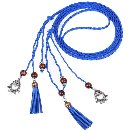 

CHMORA Women Fashion Folk-Custom Tassel Braided Pendant Waist Belt