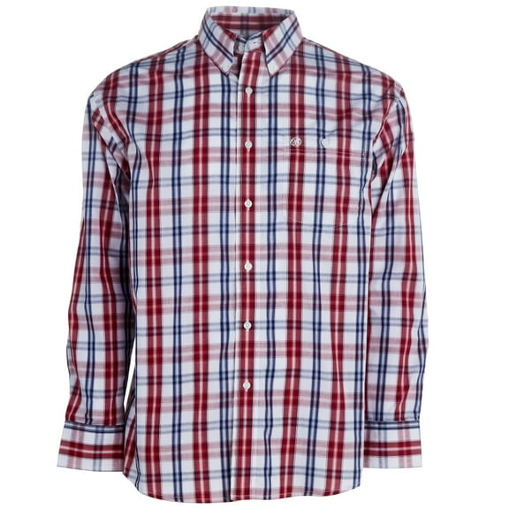 112324792 Wrangler Classic Red Plaid Long Sleeve Buttondown