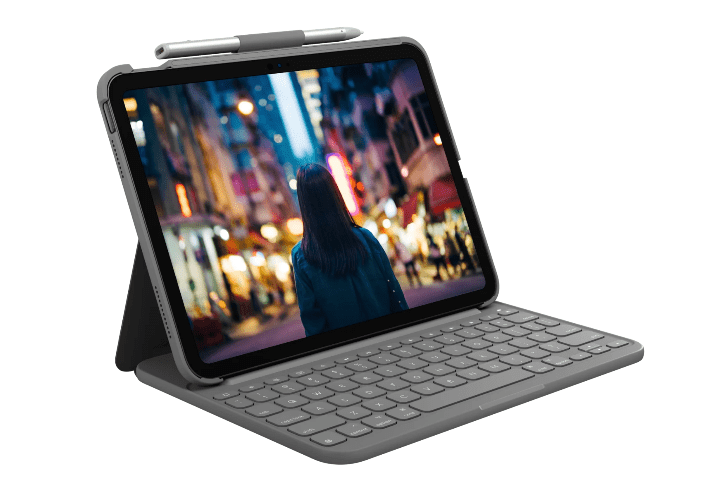 Logitech Combo Touch for iPad 10th Gen and A16 -Oxford Gray