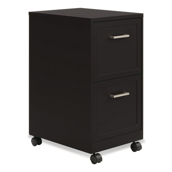 Alera 26413 Two-Drawer Mobile Vertical File 2 Letter-Size File Drawers 14.25 x 18 x 26.7 - Black