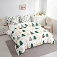 thumbnail image 3 of Feelyou Cartoon Xmas Tree Bedding Comforter Set 7pcs for Kid, Merry Christmas Queen Bedding Sets, Snowflake Print Reversible Queen Sheet Sets, Breathable Home Decor, 3 of 7