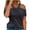 Dark Gray, variant on Staron Summer Off Shoulder Tops for Women Casual V Neck Short Sleeve Shirt Blouse Fashion Solid Color Party Vacation Travel Loose Comfy, White S