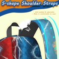 thumbnail image 5 of Basketball and Lightning Red Pattern 17" Waterproof Oxford School Backpacks for Teens, S-Shape Padded Straps, for School, Travel, Hiking, Camping, 5 of 5