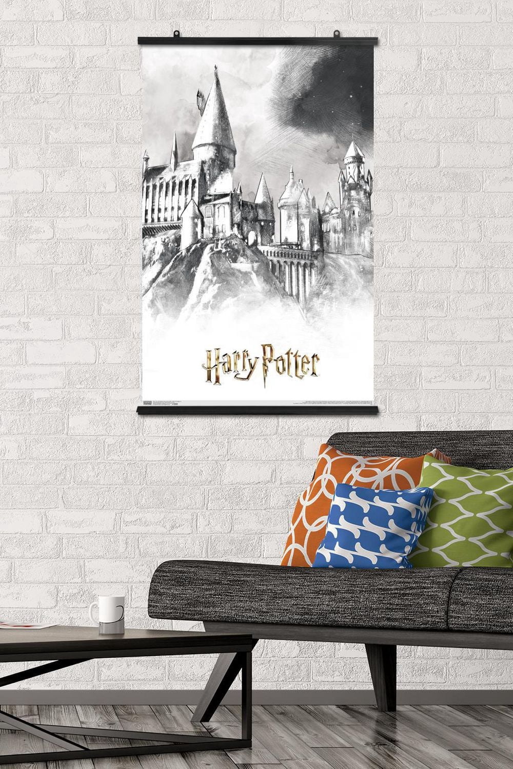 The Wizarding World: Harry Potter - Illustrated Hogwarts Wall Poster, 22.375" x 34"