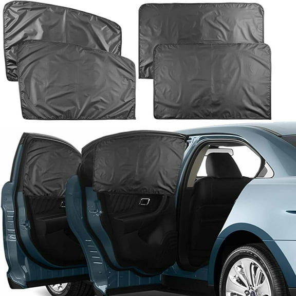 4-Pack Magnetic Car Window Sun Shades – Blackout Privacy Curtains for Baby, Sleeping– Side Window Sunshade for SUV MPV Sedan