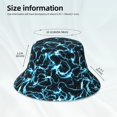 thumbnail image 3 of Salouo Lightning Print Unisex Bucket Hat, Outdoor Summer Beach Fishing Sun Hat Fun Outdoor Vacation Hat for Men Women Teens,Reversible Double-Side-Wear, 3 of 6