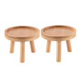 thumbnail image 4 of 2X Soporte de madera para plantas Base para maceta Taburete alto Balcón Estante para flores suculentas, 4 of 5